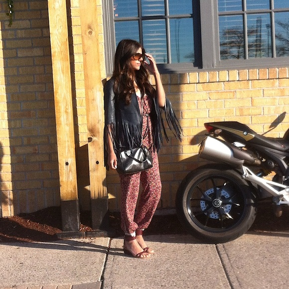 KATE MOSS X TOPSHOP Limited Edition Fringed Leather Jacket - Picture 14 of 17